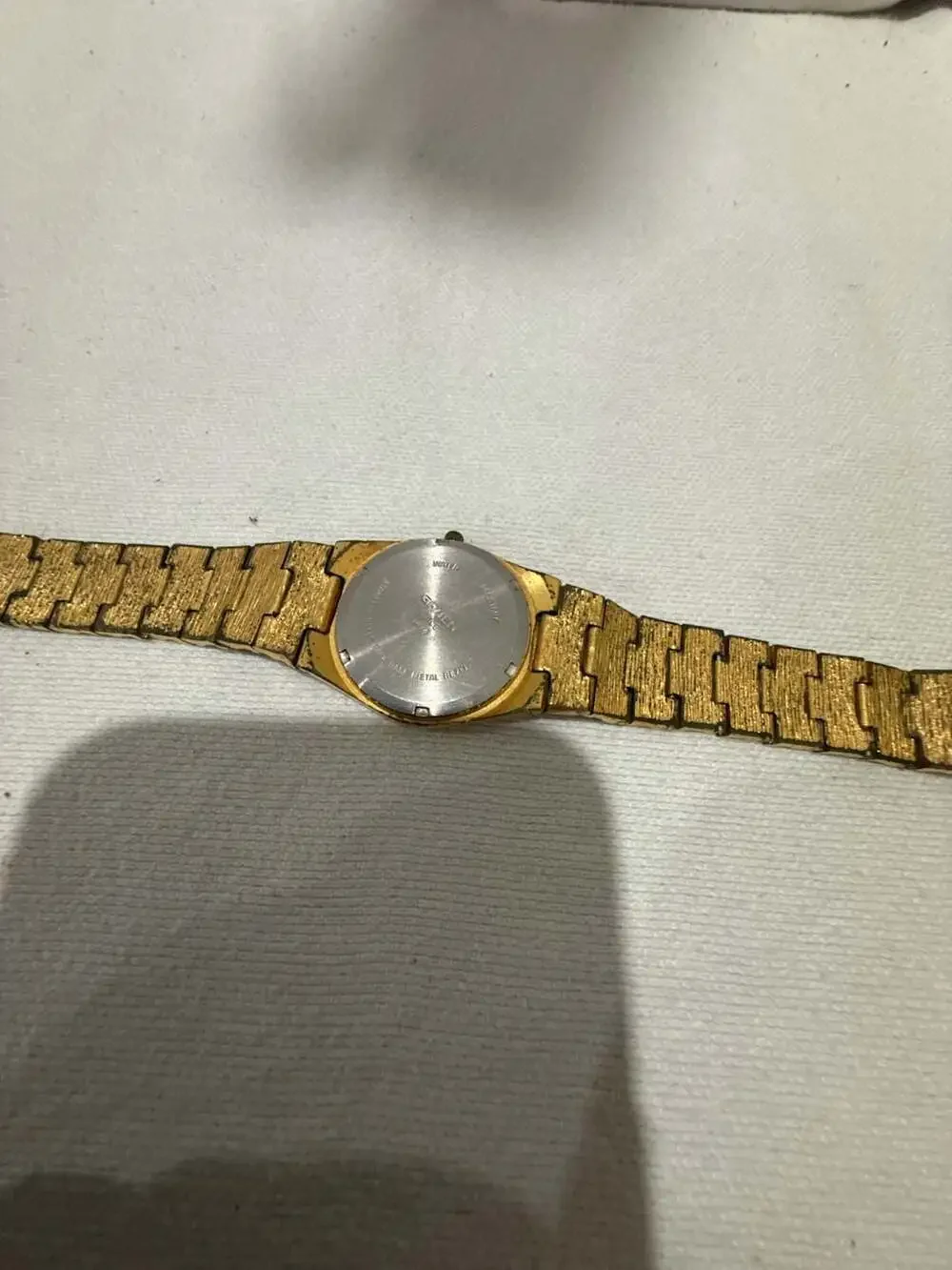 Vintage Gruen Precision Quartz Women Watch Diamond Accent Gold Nugget